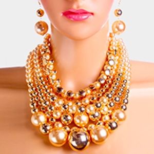 Beaded Cluster Necklace